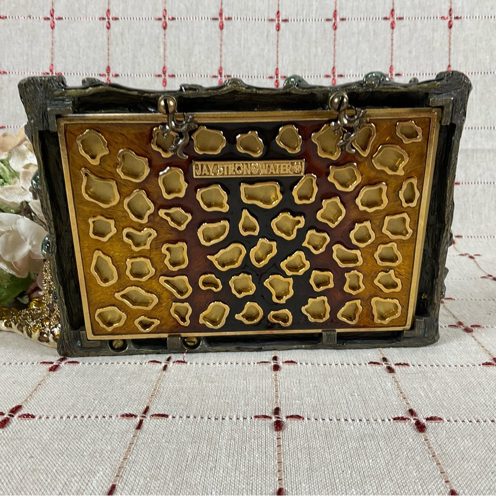 Stunning! Large Jay Strongwater Enamel Swarovski Leopard Panther Picture Frame - Picture 6 of 13